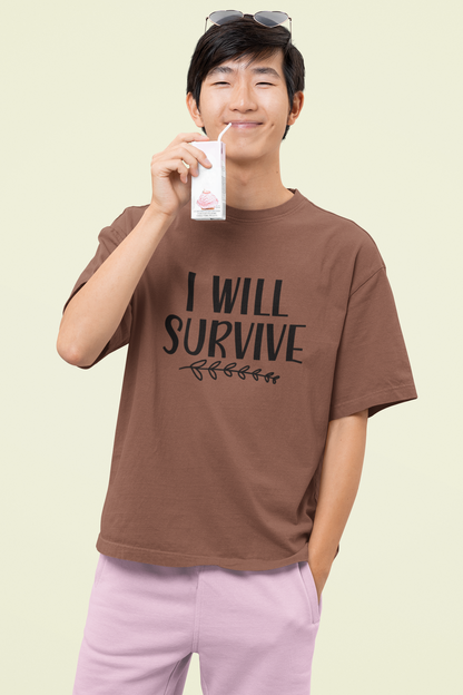 Will Survive Men's Heavy Oversized Tee